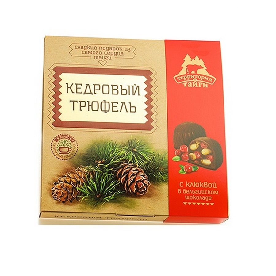 Кедровый трюфель с земляникой в коробке 80 гр (ТТ)